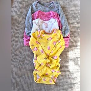 Preemie 4 pack long sleeve onesie